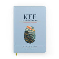 Thumbnail for Keflavík Airport (KEF) design on light blue notebook