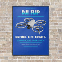 Thumbnail for DJI Flip vertical canvas print - framed - blue background