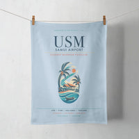 Thumbnail for Samui Airport Koh Samui (USM) design on light blue towel