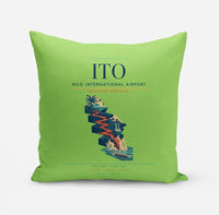 Thumbnail for Hilo International Airport (ITO) design on light green pillow