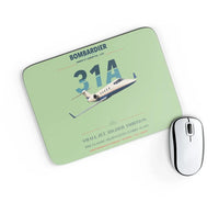 Thumbnail for Bombardier Learjet 31A design on light green rectangle mouse pad