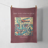 Thumbnail for VINTAGE G4042 - The Volcano Watch - Designed Towels design on darkred