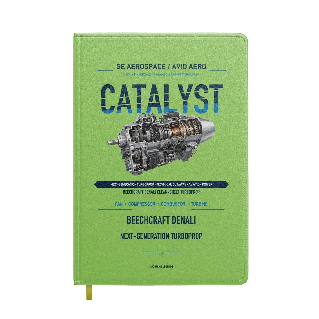 CATALYST design on light green notebook
