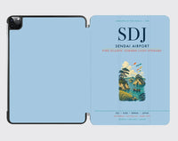 Thumbnail for Sendai Airport (SDJ) design on light blue ipad tablet case