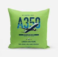 Thumbnail for Airbus A350-1000 design on light green pillow