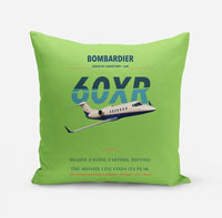 Thumbnail for Bombardier Learjet 60XR design on light green pillow
