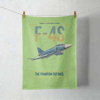 Thumbnail for F-4S Phantom II design on light green towel