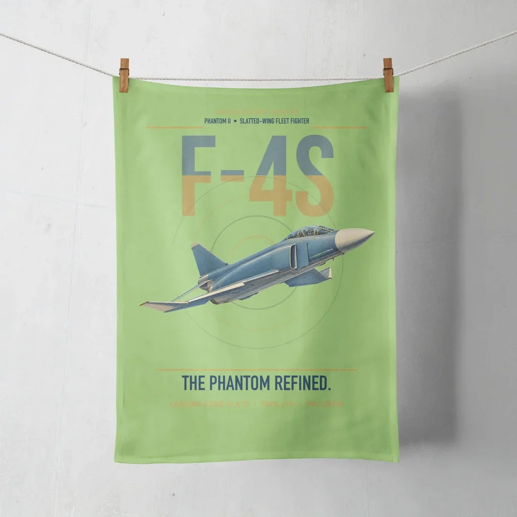 F-4S Phantom II design on light green towel