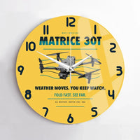 Thumbnail for DJI Matrice 30T design on yellow no frame wall clock