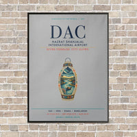 Thumbnail for Hazrat Shahjalal International Airport Dhaka DAC vertical canvas print - framed - light gray background