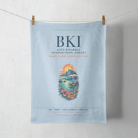 Thumbnail for Kota Kinabalu International Airport (BKI) design on light blue towel