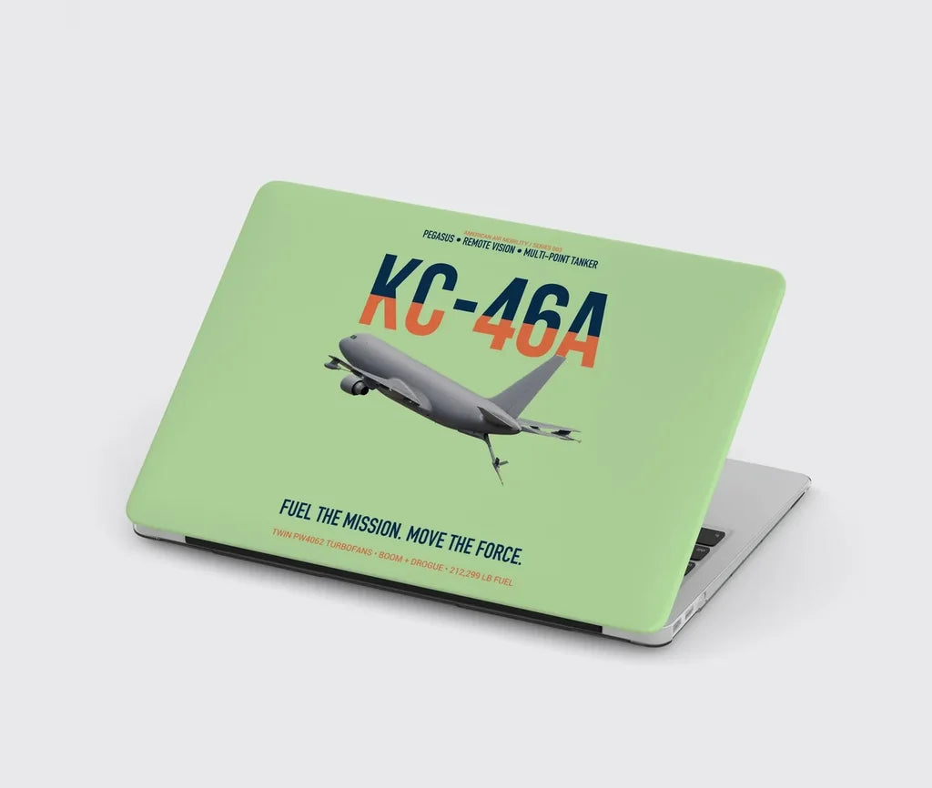 KC-46A PEGASUS design on light green MacBook case