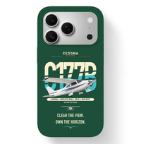 Thumbnail for Cessna 177B Cardinal design on dark green magsafe iphone case, for iPhone 17 Pro