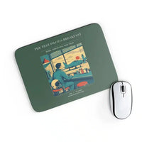 Thumbnail for VINTAGE G4457 - The Test Pilot's Breakfast - Designed Mouse Pads design on darkgreen rectangle