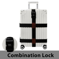 Thumbnail for Check-in Adjustable Explosion-proof Luggage With Password Lock Anti-theft, Black+Combination Lock