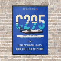 Thumbnail for Airbus C295 SIGINT vertical canvas print - framed - blue background