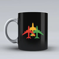 Thumbnail for Customisable Colourful 3 Airplanes Mug - view 4