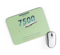 Thumbnail for Bombardier Global 7500 design on light green rectangle mouse pad