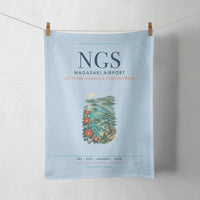 Thumbnail for Nagasaki Airport (NGS) design on light blue towel