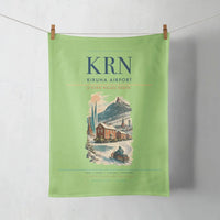 Thumbnail for Kiruna Airport (KRN) design on light green towel