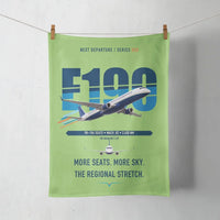 Thumbnail for Embraer E190 design on light green towel