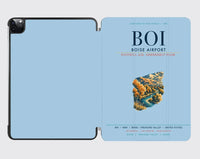 Thumbnail for Boise Airport (BOI) design on light blue ipad tablet case
