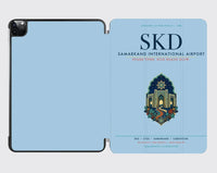 Thumbnail for Samarkand International Airport (SKD) design on light blue ipad tablet case