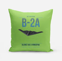 Thumbnail for B-2A Spirit design on light green pillow