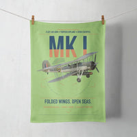 Thumbnail for Fairey Swordfish Mk I design on light green towel