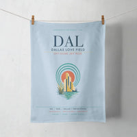 Thumbnail for Dallas Love Field (DAL) design on light blue towel