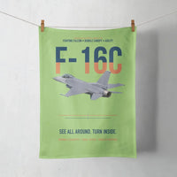 Thumbnail for F-16C Fighting Falcon See All Around Turn Inside design on light green towel