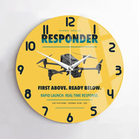 Thumbnail for BRINC Responder design on yellow no frame wall clock