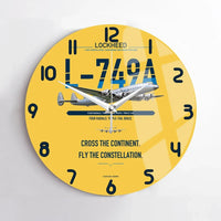 Thumbnail for Lockheed L-749A Constellation design on yellow no frame wall clock