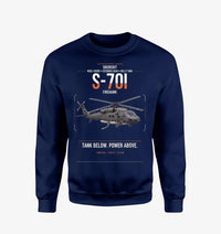 Thumbnail for Sikorsky S-70i FIREHAWK design on navy blue sweatshirt