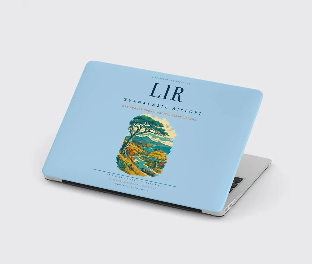 Guanacaste Airport (LIR) design on light blue MacBook case