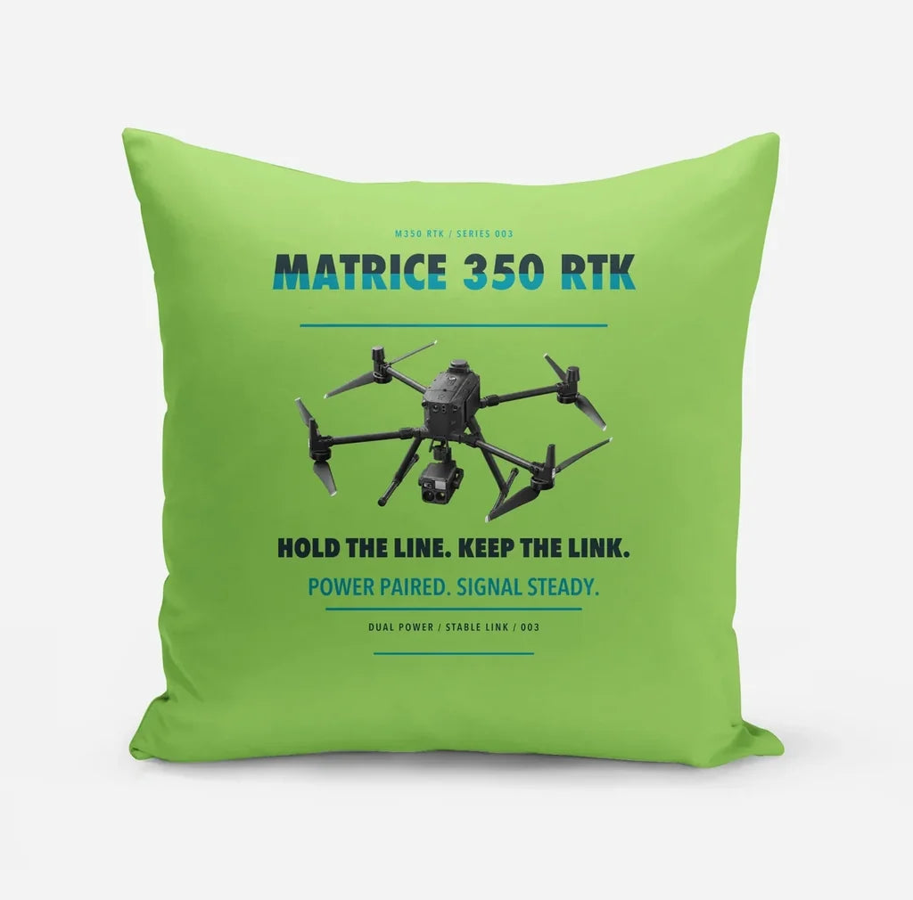 DJI Matrice 350 RTK design on light green pillow