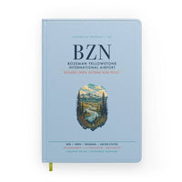 Thumbnail for Bozeman Yellowstone International Airport (BZN) design on light blue notebook