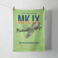 Thumbnail for Supermarine Spitfire Mk IX design on light green towel