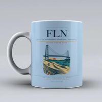 Thumbnail for Hercilio Luz International Airport (FLN) airport code design on light blue ceramic mug