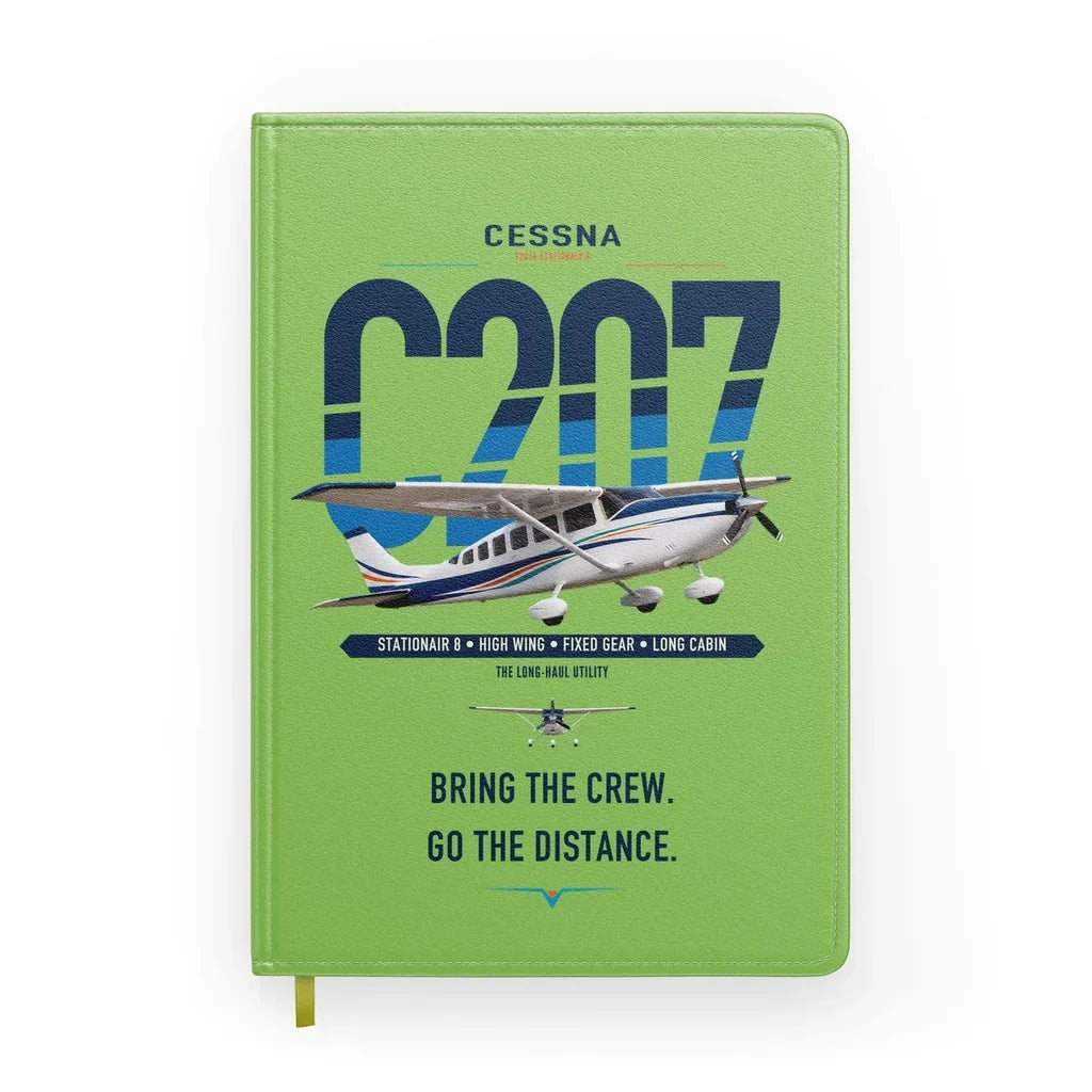 Cessna T207A Stationair 8 design on light green notebook