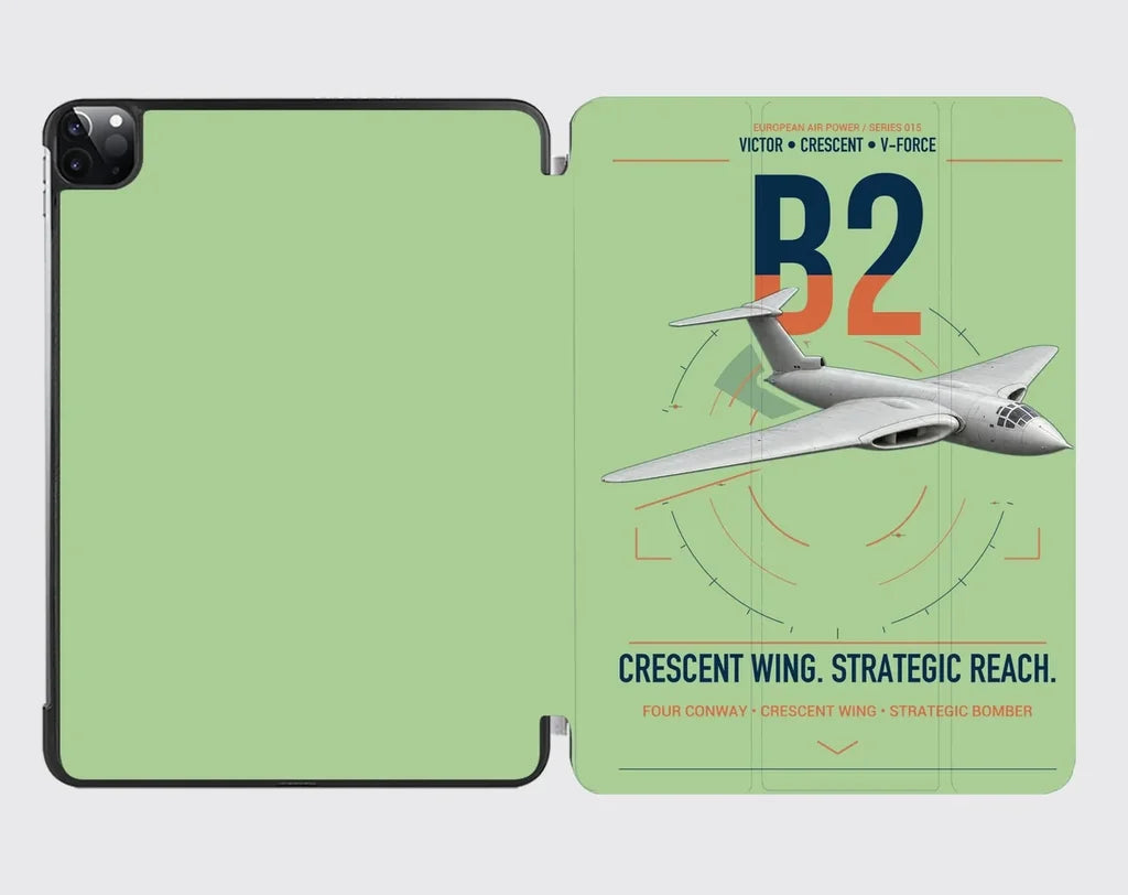 Handley Page Victor B2 design on light green ipad tablet case