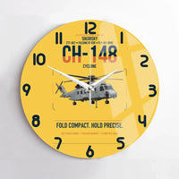 Thumbnail for Sikorsky CH-148 Cyclone design on yellow no frame wall clock