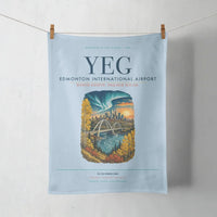 Thumbnail for Edmonton International Airport (YEG) design on light blue towel