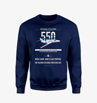 Thumbnail for Cessna Citation 550 - Citation II design on navy blue sweatshirt