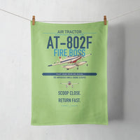 Thumbnail for Air Tractor AT-802F Fire Boss design on light green towel