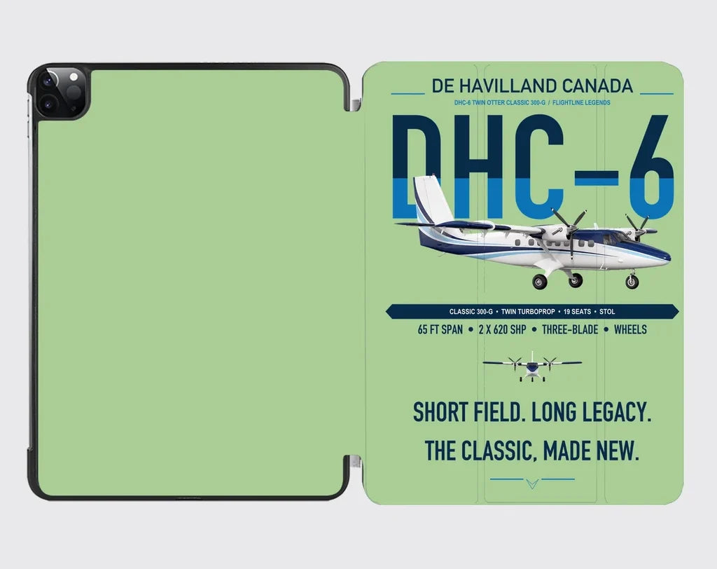 DHC-6 Twin Otter Classic 300-G design on light green ipad tablet case