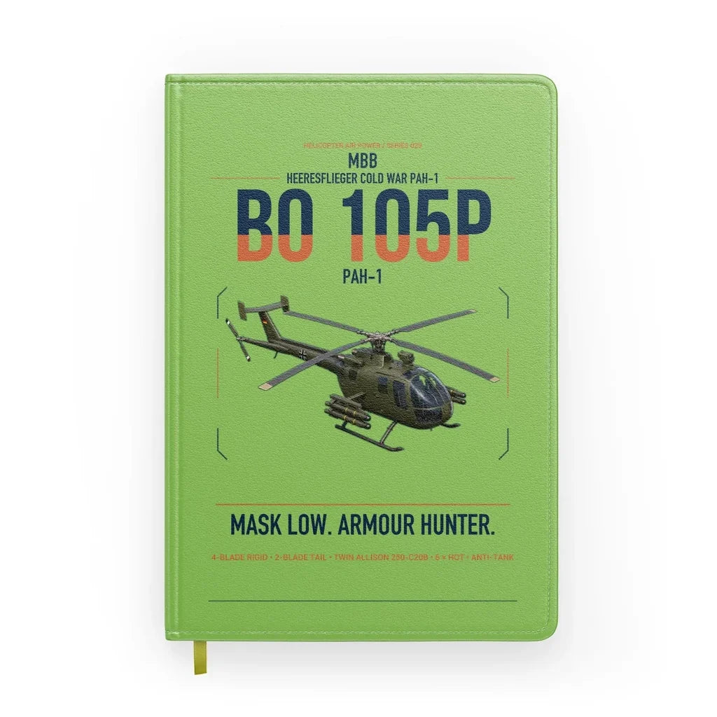 MBB BO 105P PAH-1 design on light green notebook
