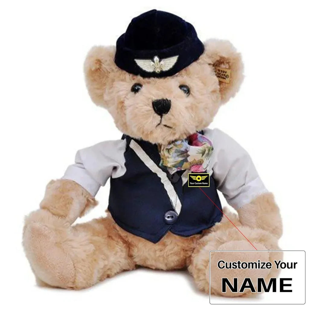 Teddy Bear & Cabin Crew & Captain Pilot & Dolls aviation pilot essential in premium aviation-grade build.