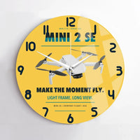 Thumbnail for DJI Mini 2 SE design on yellow no frame wall clock