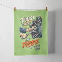 Thumbnail for Trust Is Built One Torque At A Time design on light green towel